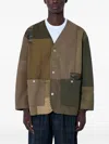 Comme Des Garçons Homme Deux Patchwork Panelled Shirt Jacket In Brown