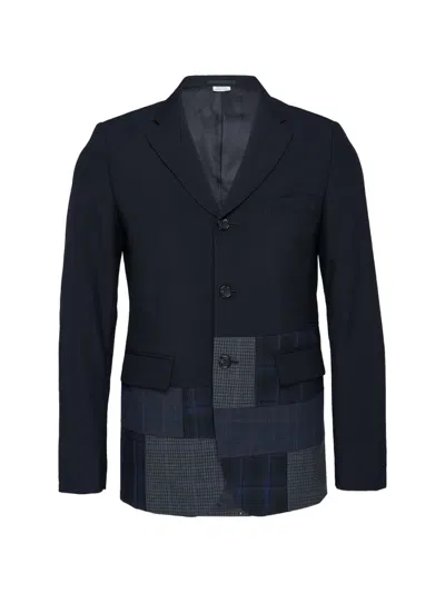 Comme Des Garçons Homme Deux Panel Glen Check Tailored Jacket In Multi