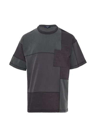 Comme Des Garçons Homme Deux Patchwork Crewneck T-shirt T-shirts Black In Gray