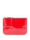 Comme Des Garçons Homme Deux Patent Wallet In Red