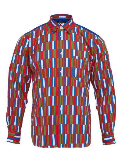 Comme Des Garçons Homme Deux Patterned Shirt In Multi