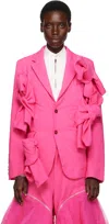 Comme Des Garçons Homme Deux Pink Gabardine Blazer In 1 Pink