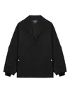 Comme Des Garçons Homme Deux Pinstripe Three-button Jacket In Black