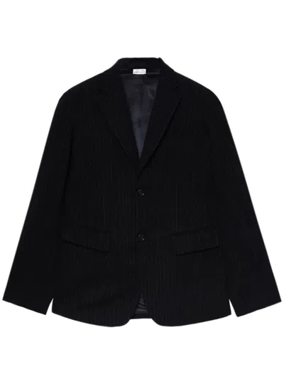 Comme Des Garçons Homme Deux Pinstriped Blazer In Black