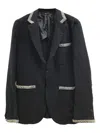 Comme Des Garçons Homme Deux Piped Blazer In Black