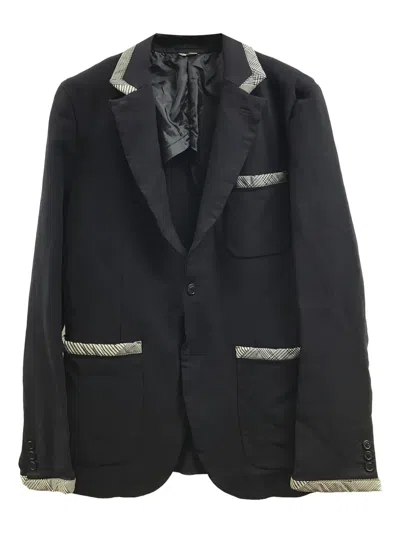Comme Des Garçons Homme Deux Piped Blazer In Black