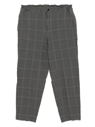 Comme Des Garçons Homme Deux Plaid Pattern Pants In Gray