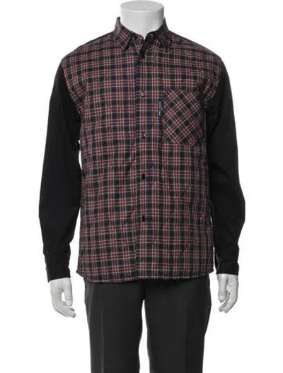 Pre-owned Comme Des Garçons Homme Deux Plaid Print Trucker Jacket In Blue