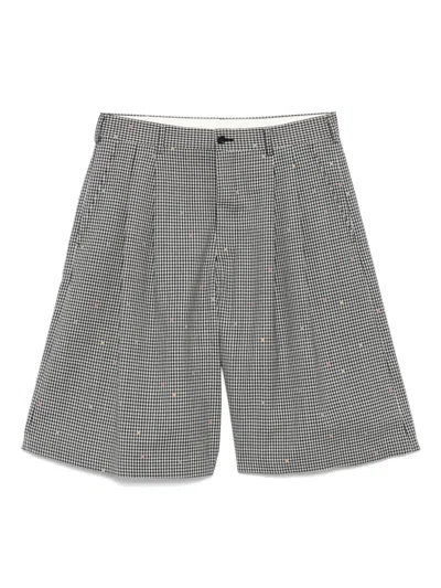 Comme Des Garçons Homme Deux Shorts Mit Karomuster In Black
