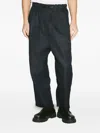 Comme Des Garçons Homme Deux Cotton-blend Belted Pants In Blue