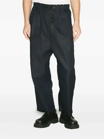 COMME DES GARÇONS HOMME DEUX PLEATED BELTED TROUSERS