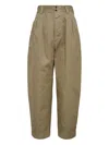 Comme Des Garçons Homme Deux Pleated Cotton Trousers In Green