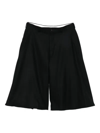 Comme Des Garçons Homme Deux Pleated Shorts In Black