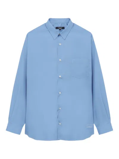Comme Des Garçons Homme Deux Pocket-detail Shirt In Blue