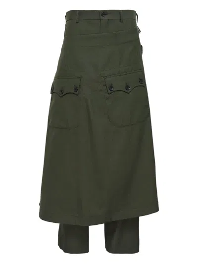 Comme Des Garçons Homme Deux Pocket-detail Trousers In Green