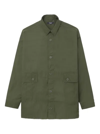 Comme Des Garçons Homme Deux Pocket Shirt In Green