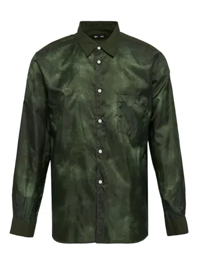 Comme Des Garçons Homme Deux Pocket Shirt In Green