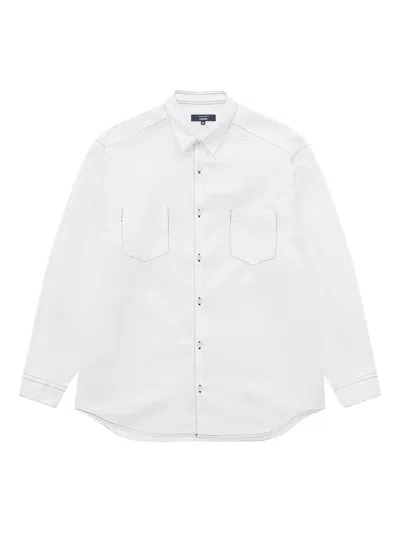 Comme Des Garçons Homme Deux Pocket Stitch Shirt In White