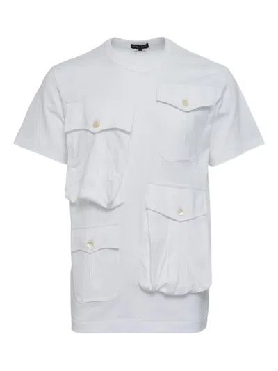 Comme Des Garçons Homme Deux Pocket T-shirt In White