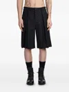 Comme Des Garçons Homme Deux Shorts In Black Wool In Black