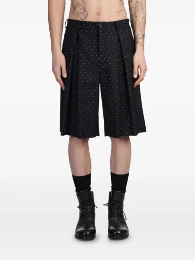 Comme Des Garçons Homme Deux Polka-dot Print Shorts In Black