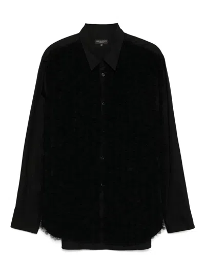 Comme Des Garçons Homme Deux Pompom Detailing Shirt In Black