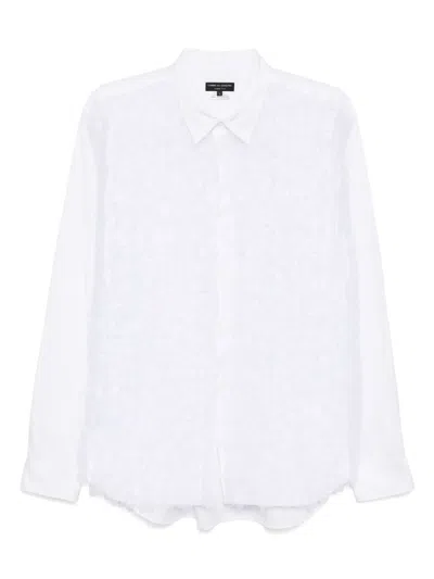 Comme Des Garçons Homme Deux Pompom Detailing Shirt In White