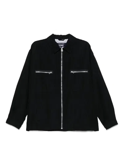 Comme Des Garçons Homme Deux Poplin Jacket In Blue