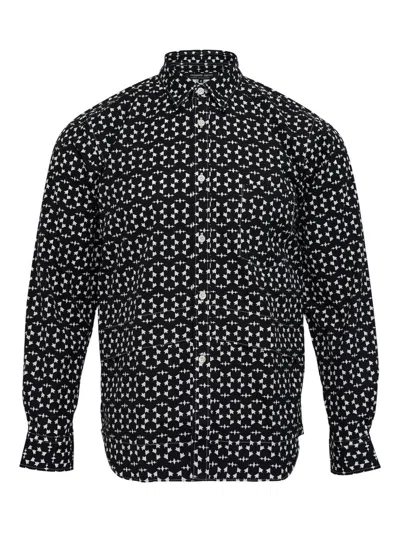 Comme Des Garçons Homme Deux Printed Shirt In Black