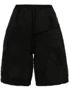 Comme Des Garçons Homme Deux Ripped Panelled Shorts In Black