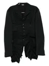 Comme Des Garçons Homme Deux Ruched-detail Jacket In Black