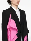 Comme Des Garçons Homme Deux Ruffled Jacket In Black