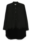 Comme Des Garçons Homme Deux Ruffled Shirt In Black