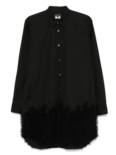 Comme Des Garçons Homme Deux Ruffled Shirt In Black