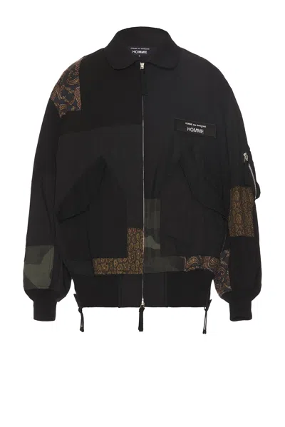COMME DES GARÇONS HOMME DEUX SATIN AND MULTI FABRICS JACKET