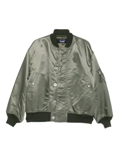 Comme Des Garçons Homme Deux Satin-finish Bomber Jacket In Green