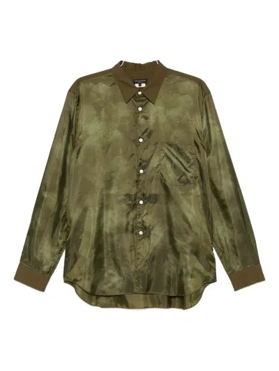 COMME DES GARÇONS HOMME DEUX SATIN-FINISH LONG-SLEEVE SHIRT