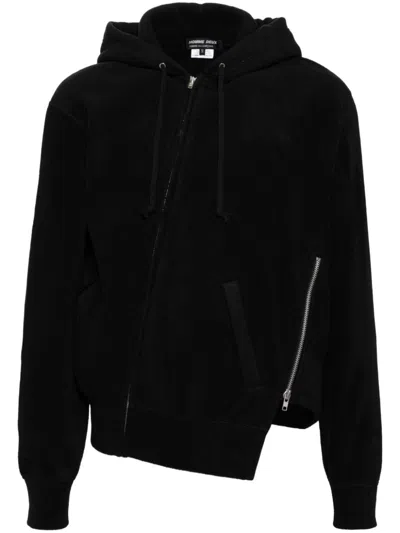【送料無料キャンペーン】 Comme Des Garçons Homme Deux Black Zip Hoodie In 1 Black トップス