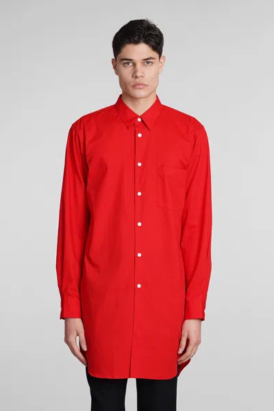 Comme Des Garçons Homme Deux Shirt In Red Cotton