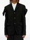 Comme Des Garçons Homme Deux Double Sleeves Blazer In Black