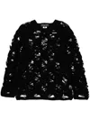 Comme Des Garçons Homme Deux Worsted Yarn Splashed Pattern Pullover In 黑色