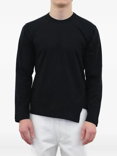 Comme Des Garçons Homme Deux Side Slit Long-sleeve T-shirt In Black