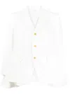 Comme Des Garçons Homme Deux Single-breasted Blazer In White