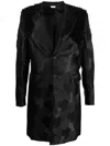 Comme Des Garçons Homme Deux Single-breasted Panelled Coat In Black