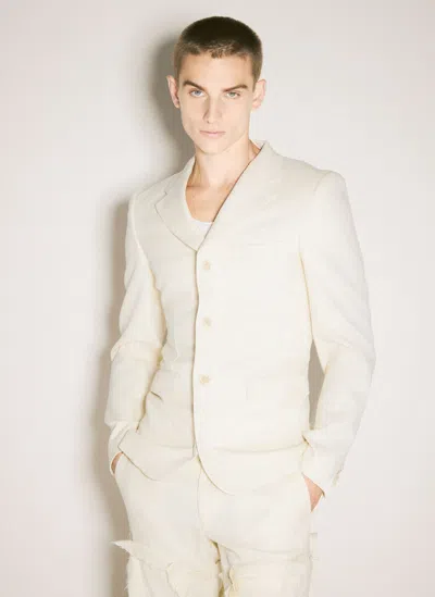 COMME DES GARÇONS HOMME DEUX SINGLE-BREASTED WOOL-BLEND BLAZER
