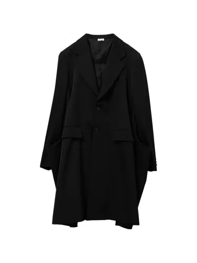 Comme Des Garçons Homme Deux Single-breasted Wool Coat In Black