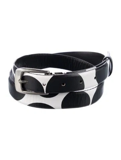 Pre-owned Comme Des Garçons Homme Deux Skinny Leather Belt In Black