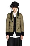 Comme Des Garçons Homme Deux Spliced Military Blazer In Green