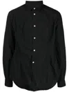Comme Des Garçons Homme Deux Pleat-detail Pointed-collar Crinkled Shirt In Schwarz