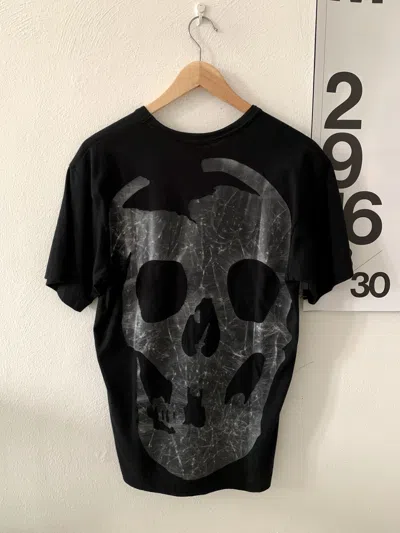 Pre-owned Comme Des Garçons Homme Deux Ss11 Thick Skull Print Tee In Black